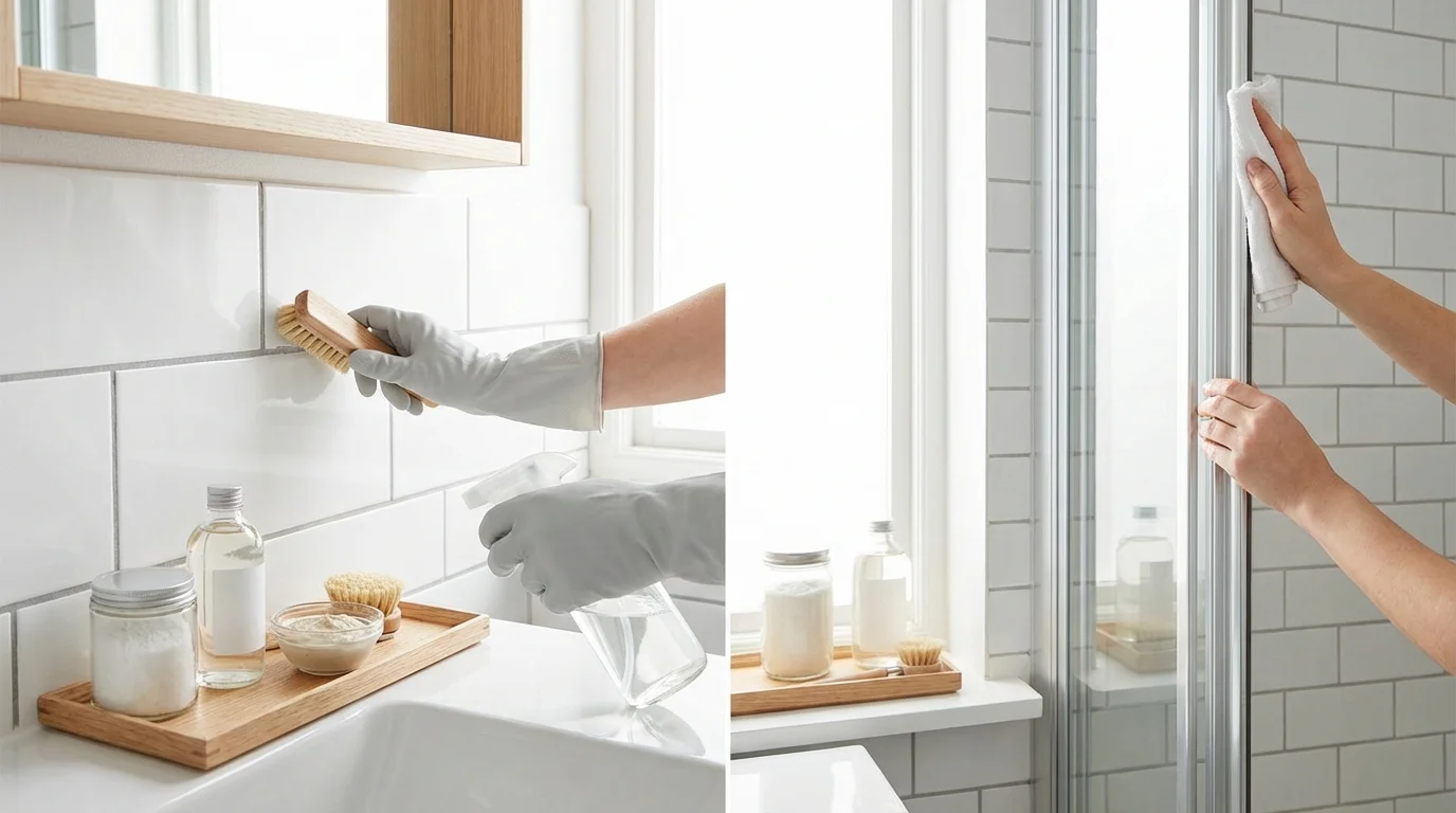 Rengöra badrumsfogar kakel klinker silikon — så blir det rent för gott