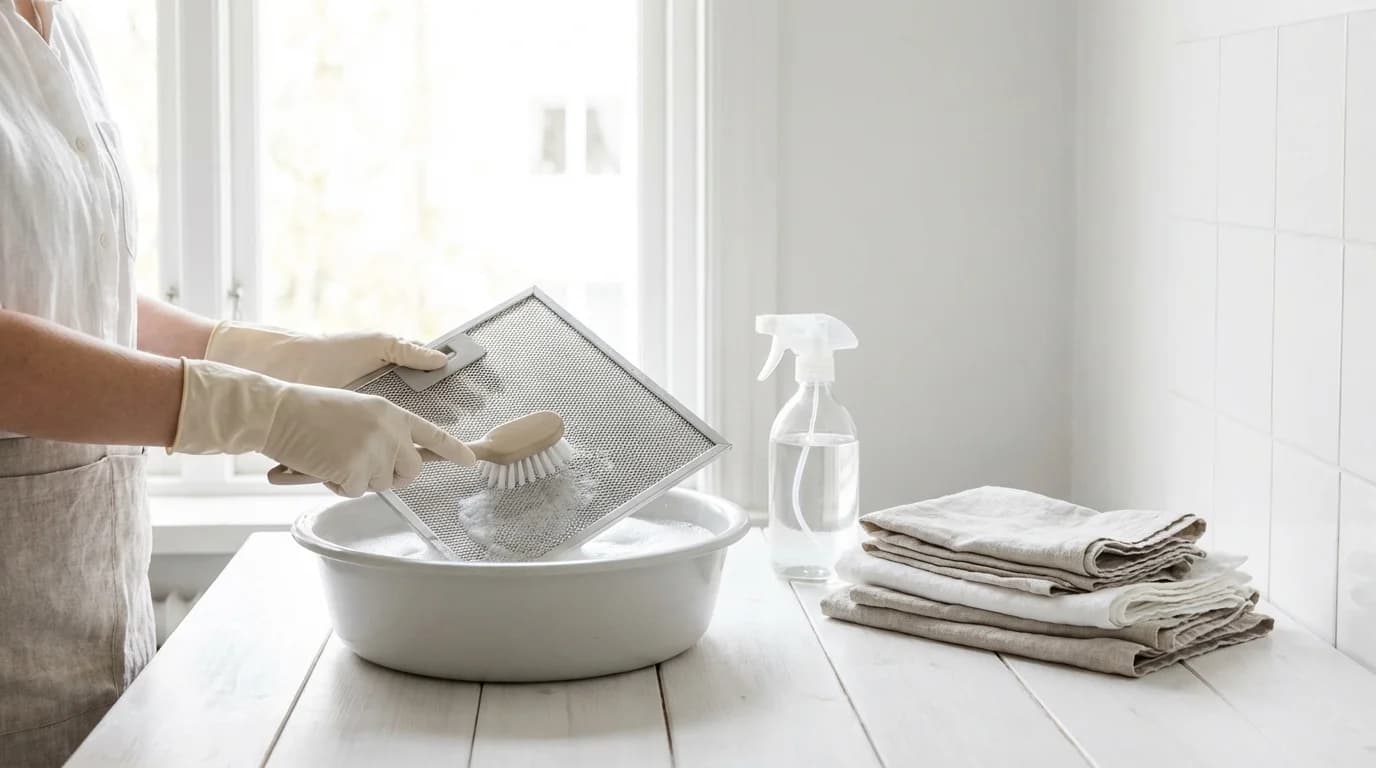 Rengöra köksfläkt och filter — så blir det fettfritt för gott