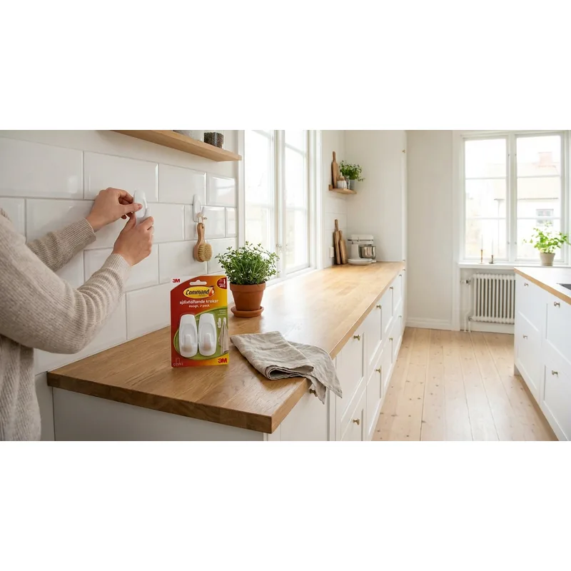 COMMAND Command självhäftande krokar design, 2-pack — Miljöbild