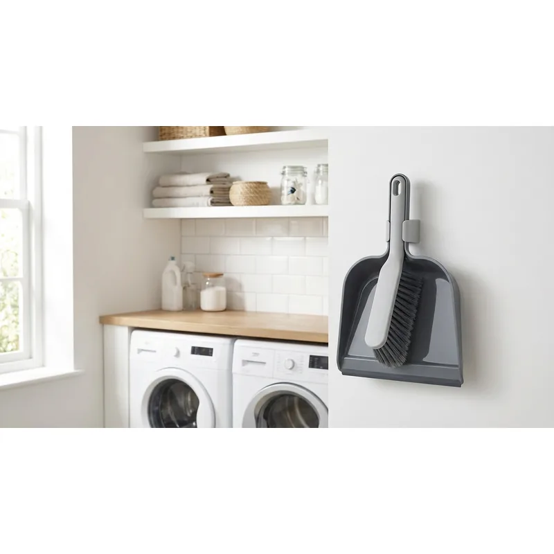 JOSEPH JOSEPH Joseph Joseph CleanTech sopset med väggfäste, grå — Miljöbild