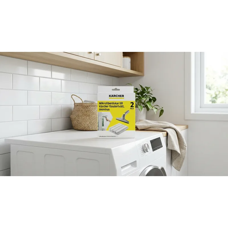 KÄRCHER Mikrofiberdukar till Kärcher fönstertvätt, inomhus, 2-pack — Miljöbild