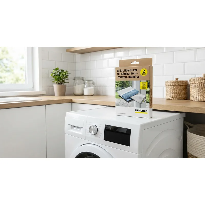 KÄRCHER Mikrofiberdukar till Kärcher fönstertvätt, utomhus, 2-pack — Miljöbild
