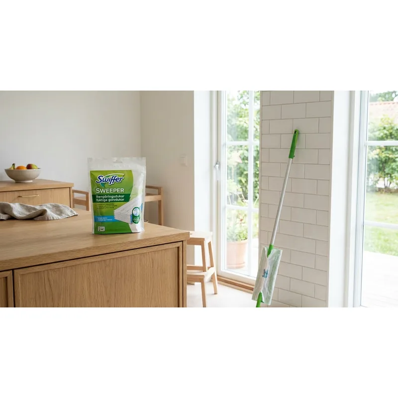 SWIFFER Rengöringsdukar refill Swiffer Sweeper, fuktiga golvdukar — Miljöbild