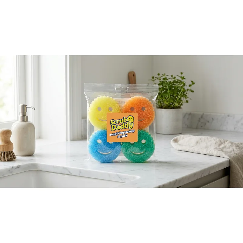 SCRUB DADDY Scrub Daddy rengöringssvamp, 4-pack — Miljöbild