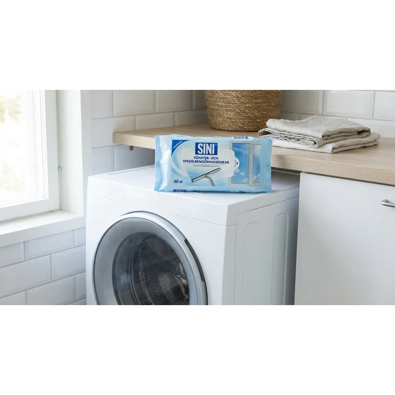 SINI Sini fönster- och spegelrengöringsdukar, 30-pack — Miljöbild