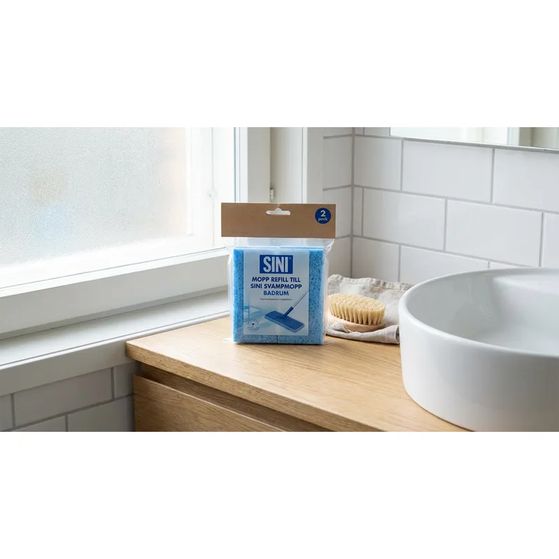 SINI Sini mopp refill till Sini svampmopp badrum, 2-pack — Miljöbild