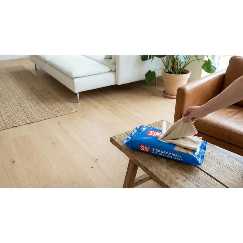 SINI Sini stor dammtrasa golv, trä och läder, 25-pack — Miljöbild