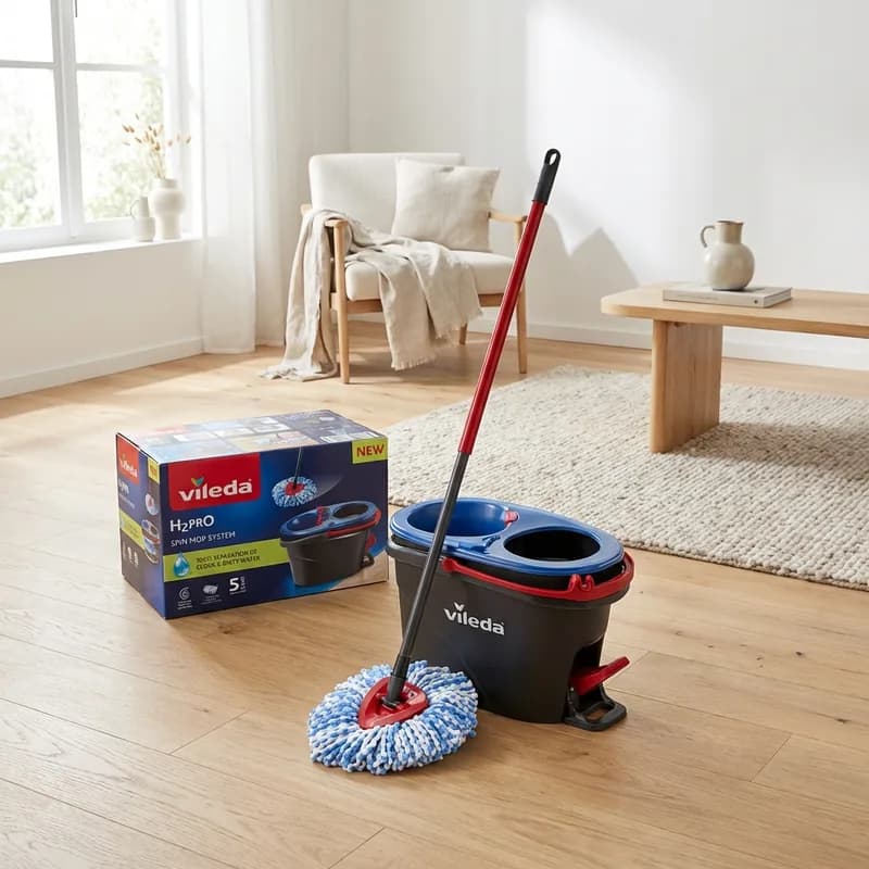 VILEDA Vileda H2Pro Spin Mop System med dubbla vattenkammare — Miljöbild