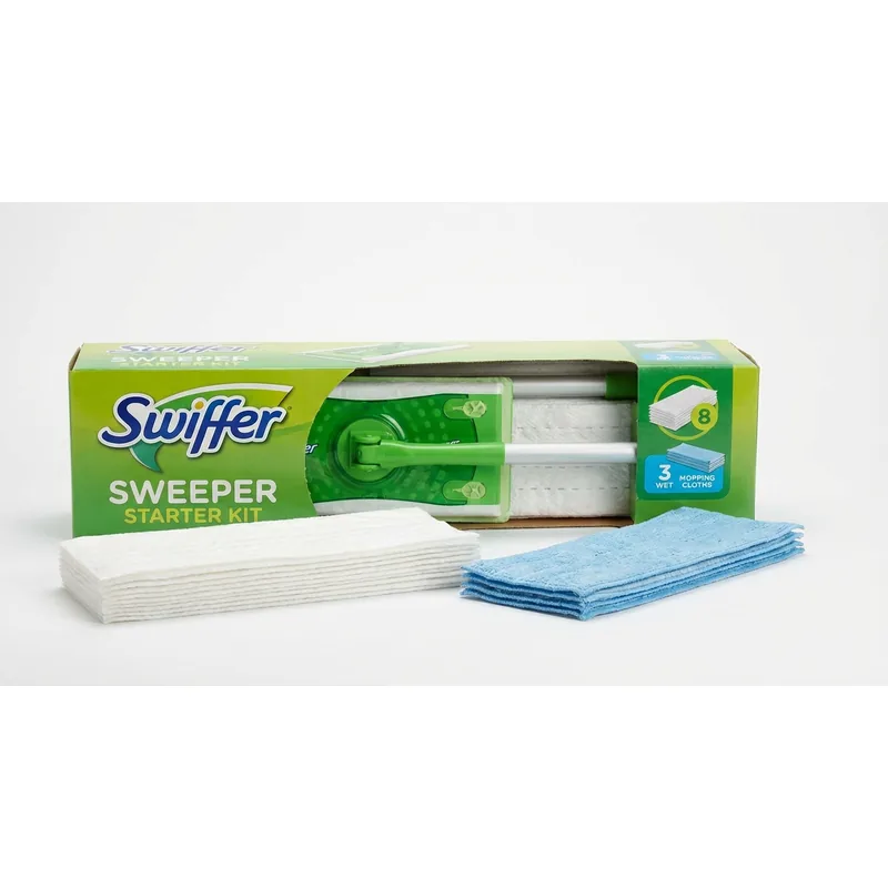 SWIFFER Swiffer Sweeper Startkit med mopp, 8 torra och 3 våta dukar — Produktbild