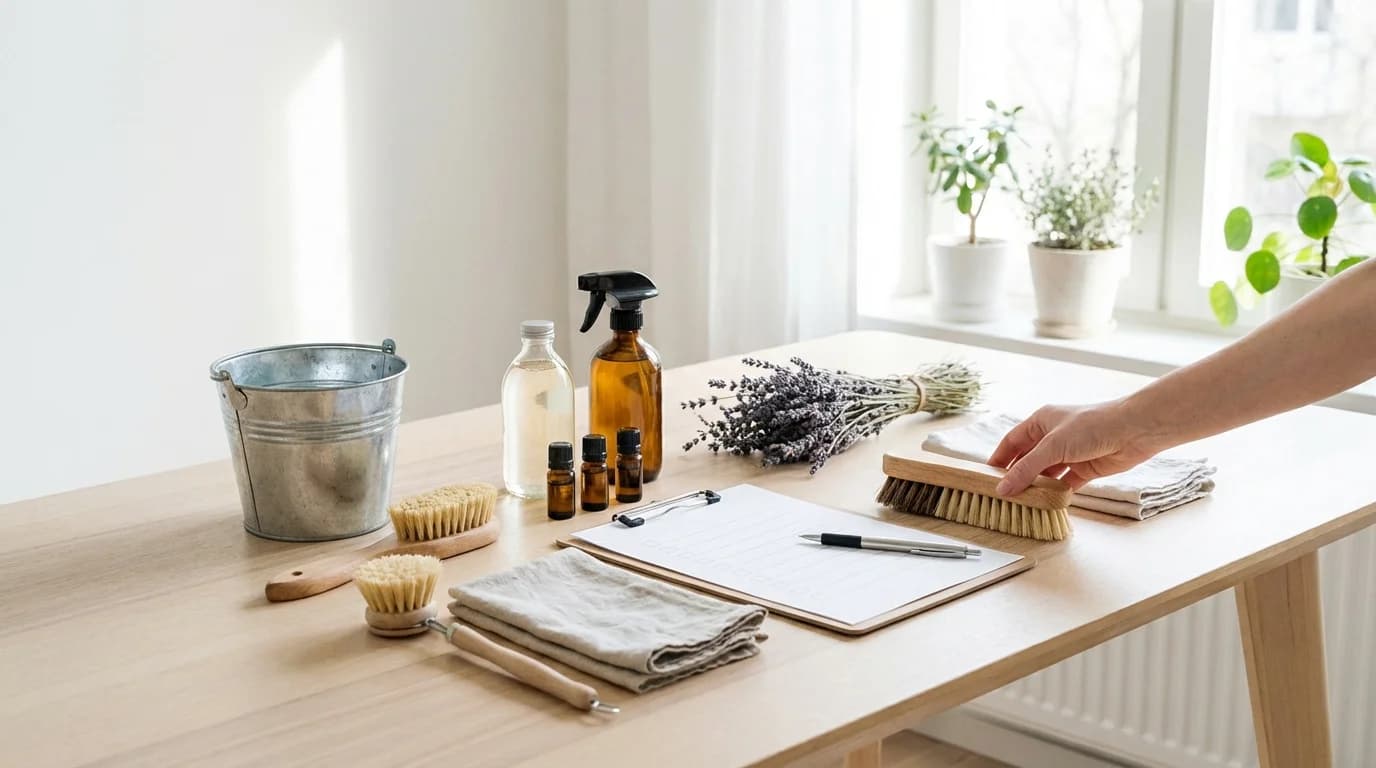 Vårstädning rum för rum — den kompletta checklistan som faktiskt funkar