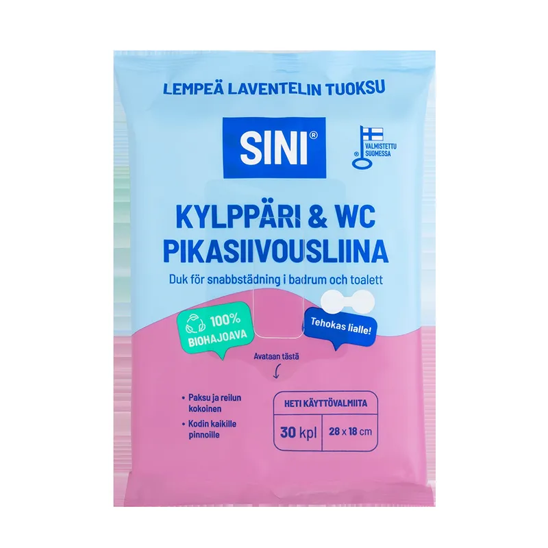 SINI Sini Badrum & WC städservetter, 30-pack