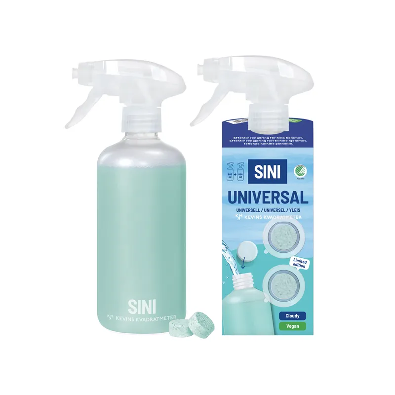 SINI Sini Kevins Kvadratmeter allrengöring sprayflaska startset, 2 tabs