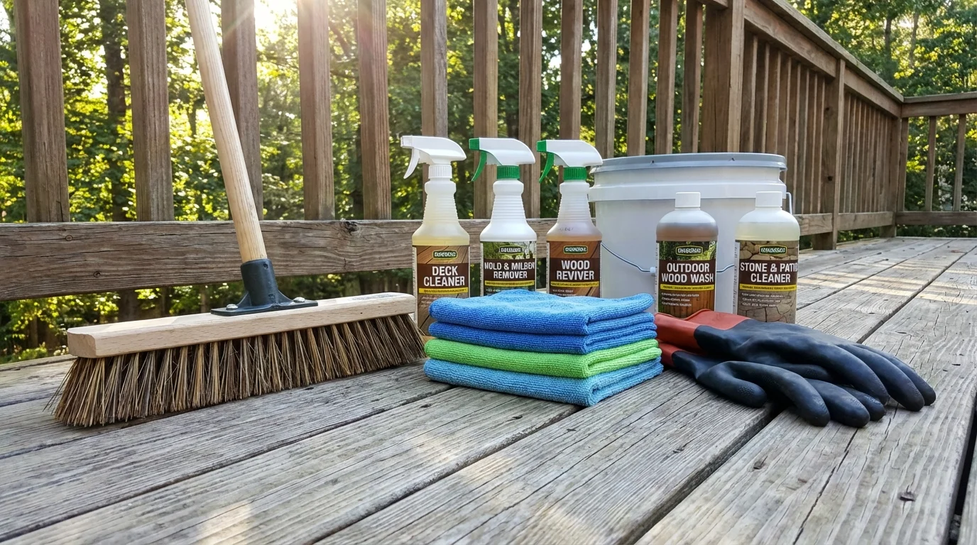 Städverktyg för balkong- och uteplatsstädning