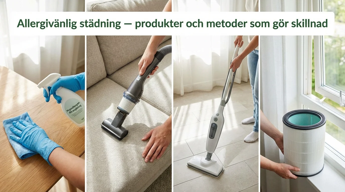 Steg-för-steg — Allergivänlig städning — produkter och metoder som gör skillnad