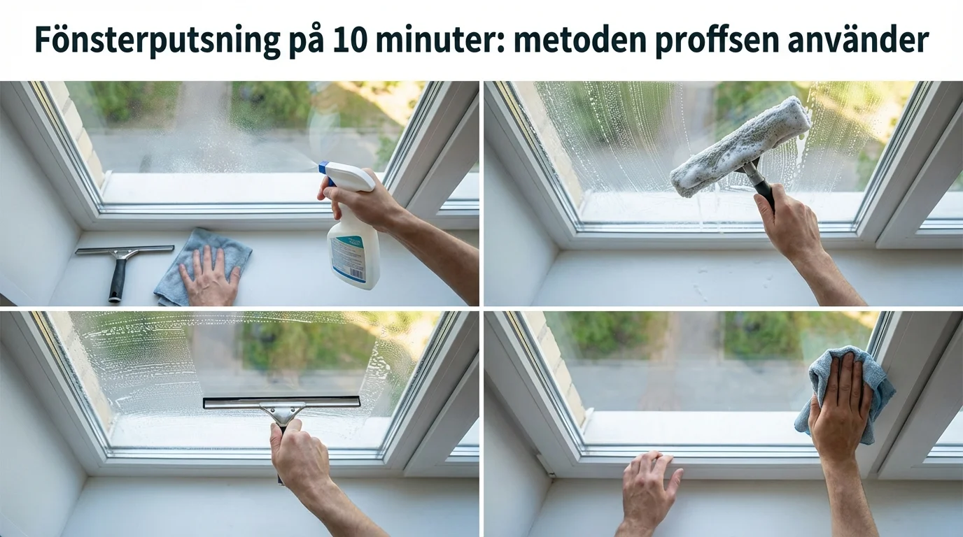 Steg-för-steg — Fönsterputsning på 10 minuter: metoden proffsen använder