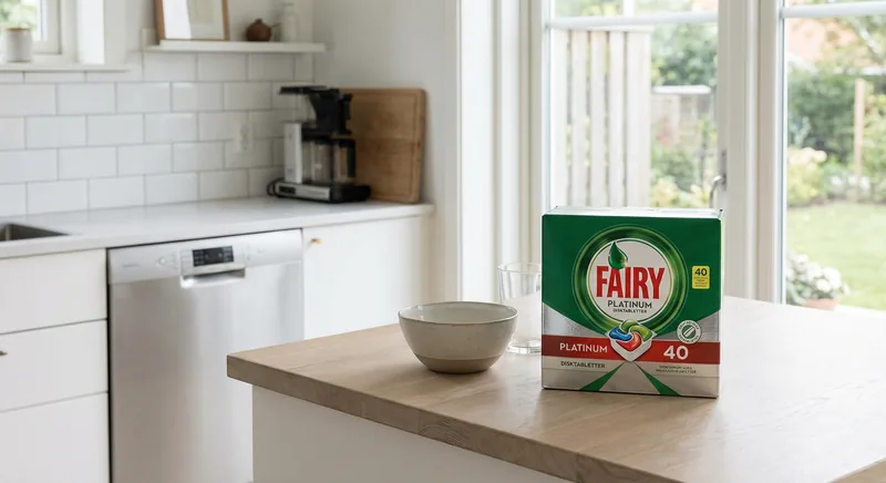 Fairy Platinum Disktabletter 40-pack — Miljöbild